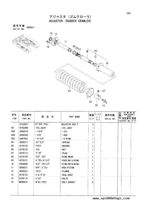 hitachi zx1 parts list